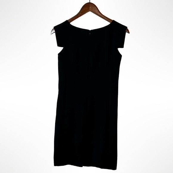 MM LaFleur The Sarah Dress Black Minimalist Sheath Size 0 Workwear Career Office - Picture 9 of 14